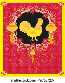 year of rooster design for Chinese New Year celebration