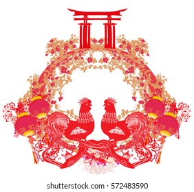 Year of rooster design for Chinese New Year