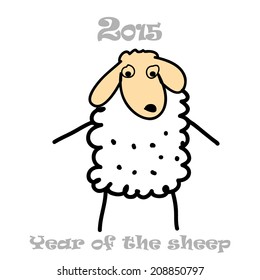 year of the sheep, 2015,  vector illustration