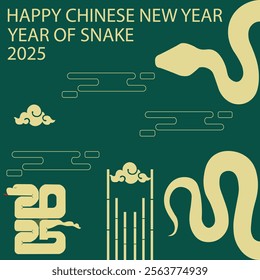 YEAR OF SNAKE, CHINESE NEW YEAR 2025 VECTOR DESIGN