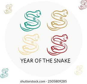 Year Of The Snake Chinese New Year vector illustration. Good for banner, poster, greeting card, party card, invitation, template, advertising, campaign, and social media.