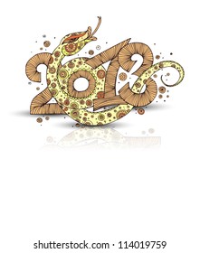 Year of the snake design in the style of Thailand