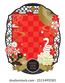 Year of the Snake Gorgeous Japanese Design Templates for New Year's Cards of the Year of the Snake