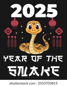 Year of the snake graphic design.