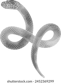 Year of the Snake New Year's card material_Snake Sumi-e style illustration
