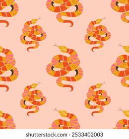Year of the snake seamless pattern