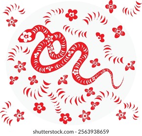 year of the snake vector