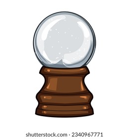 year snow ball cartoon. sphere xmas, winter christmas, merry happy year snow ball sign. isolated symbol vector illustration