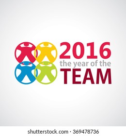 The year of TEAM. Vector illustration for your template