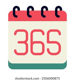 Ilustración de icono de año, hora y fecha