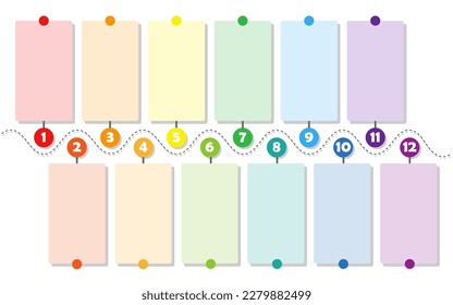 Vector de imágenes infográficas de línea de tiempo de un año