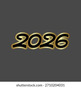 El año dos mil veintiséis se muestra en oro y negro sobre una Imagen de fondo de color gris.
