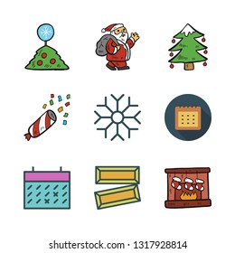 year vector icon set