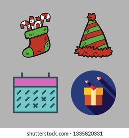 year vector icon set
