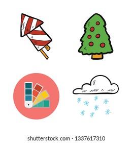 year vector icon set
