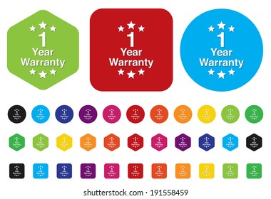 year warranty button
