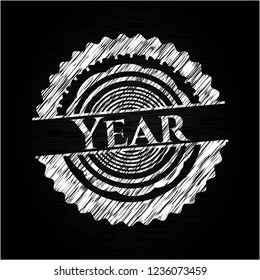 Year written on a blackboard