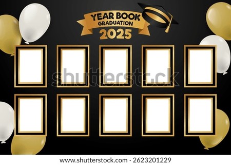 yearbook graduation 2025 elegant design illustration