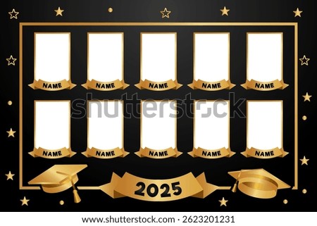 yearbook graduation 2025 elegant design illustration
