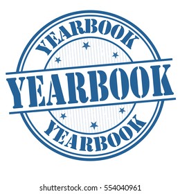 Yearbook Grunge Rubber Stamp On White Background, Vector Illustration