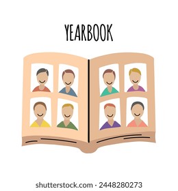 Yearbook icon clipart avatar logotype isolated vector illustration