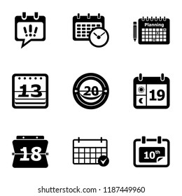 Yearbook icons set. Simple set of 9 yearbook vector icons for web isolated on white background