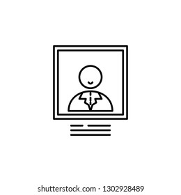 yearbook, photo icon. Element of education illustration. Signs and symbols can be used for web, logo, mobile app, UI, UX