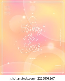 Year-end and New Year's card illustration 