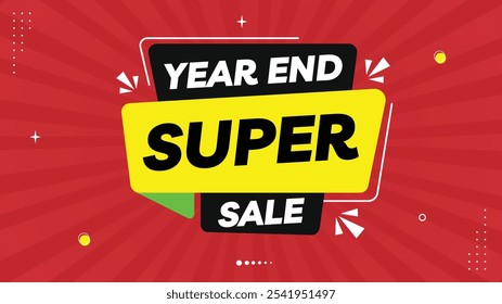 Year-End Sale Offer! Shop Now for Eye-Catching Sale Banner Templates with Black, Yellow, White, Red Gradient Backgrounds and Unique Element Shapes – Perfect for Promotions and Marketing Designs