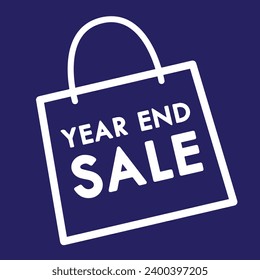 "Year-end sale shopping bag art: Carry away savings in style!"