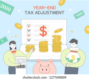 Year-end tax adjustment Illustration