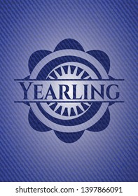 Yearling with jean texture. Vector Illustration. Detailed.
