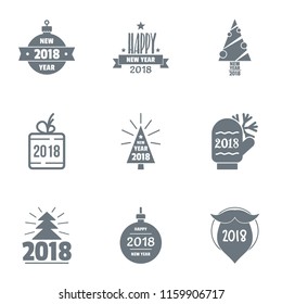 Yearling logo set. Simple set of 9 yearling vector logo for web isolated on white background