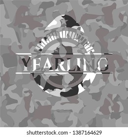 Yearling on grey camo pattern