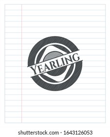 Yearling pencil effect. Vector Illustration. Detailed.