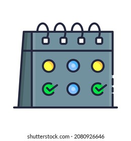 Yearly calendar planner icon. Schedule  and reminder calendar vector illustration