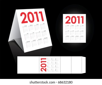 Yearly calendar in vector format