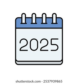 Yearly Calendar View icon isolated on a white background. Vector illustration.