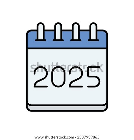 Yearly Calendar View icon isolated on a white background. Vector illustration.