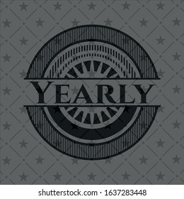 Yearly dark emblem. Vector Illustration. Detailed.