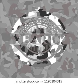 Yearly grey camo emblem