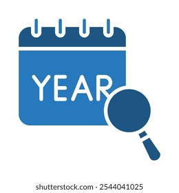 Yearly Overview icon line vector illustration