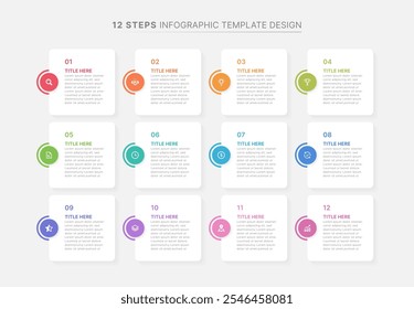 Projeto de Modelo Infográfico do Organizador do Planejador Anual com Doze Opções