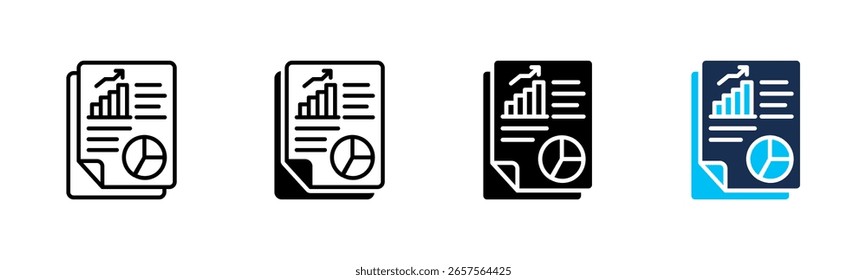 Yearly Report icon sheet multiple style collection