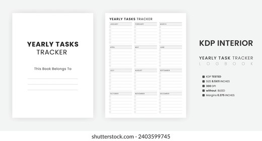 Yearly Tasks Tracker Printable Template Download