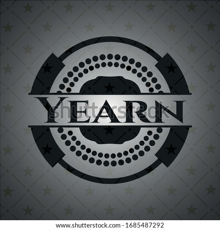 Yearn dark icon or emblem. Vector Illustration. Detailed.