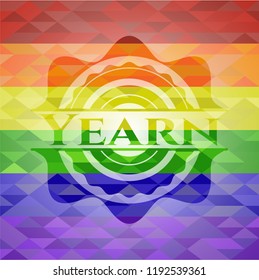 Yearn lgbt colors emblem 
