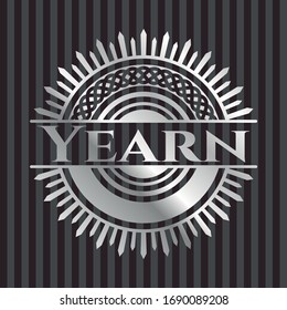Yearn silvery emblem or badge. Vector Illustration. Mosaic.
