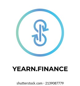 yearn.finance Kryptowährung Token Symbol. Symbol für YFI-Token. Kryptowährungs-Vektorsymbol. Flache Vektorgrafik - Vektorgrafik