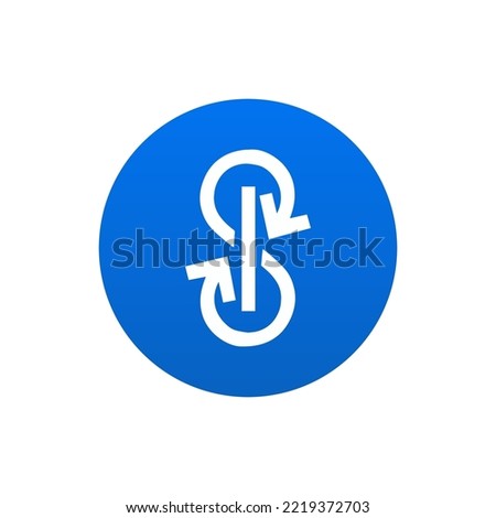 yearn.finance (YFI) icon isolated on white background.
